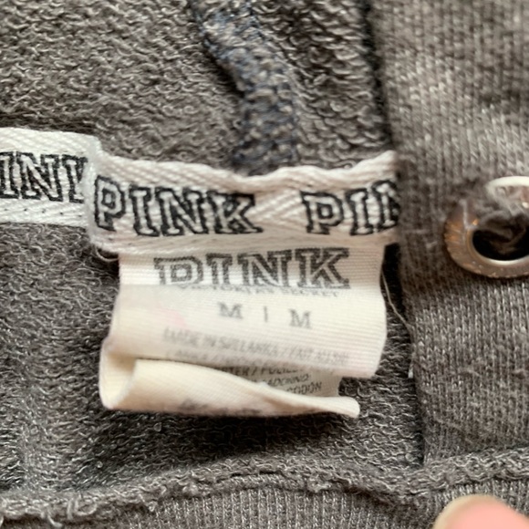 Pink woman’s gray hoodie size medium - Picture 3 of 3